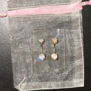 BRAND NEW NEVER WORN Gold and Silver Bellybutton Rings (2 pack)